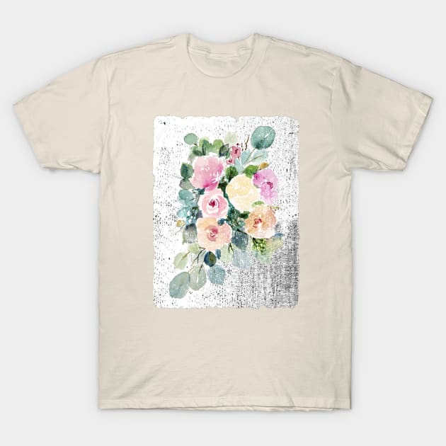 Vintage Floral T-Shirt by jayennecuaart